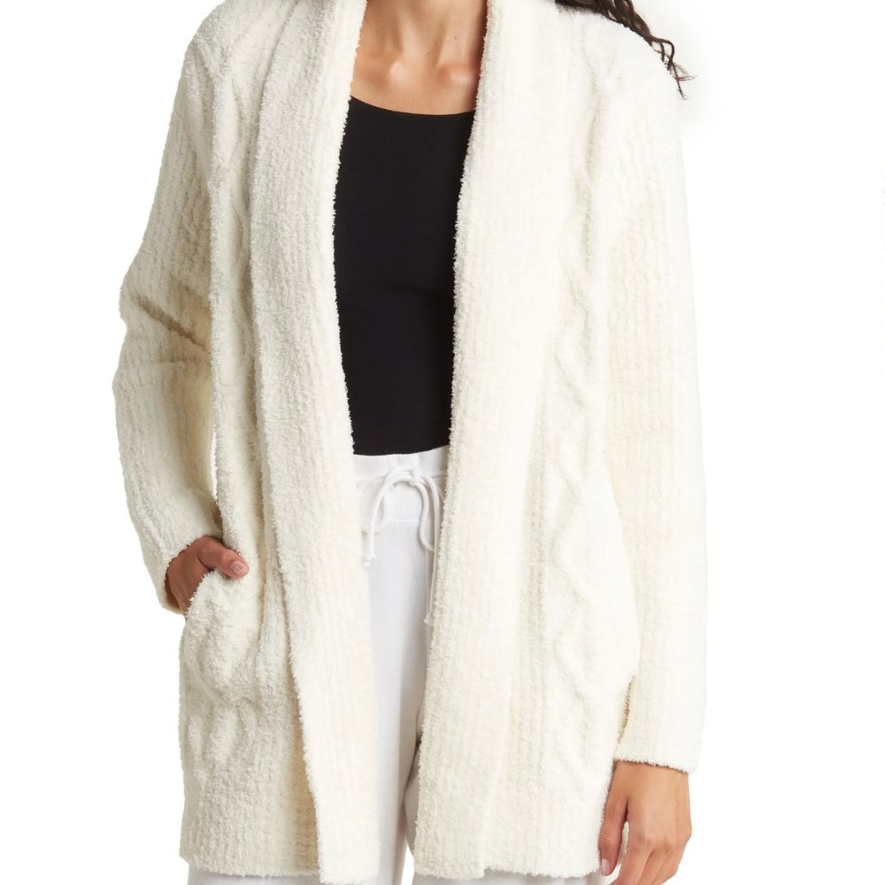 Barefoot Dreams Cozy Chic Cabin Cable Cardigan Sweater *Perfect for Gifting*